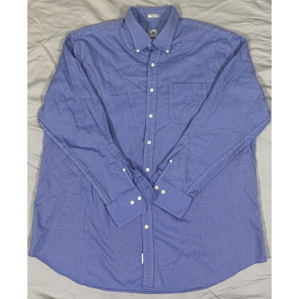 Peter Millar Shirt Mens XXL Blue White Button Up Long Sleeve Nanoluxe Easycare